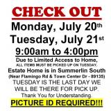 AUCTION PICK UP DAYS & HOURS