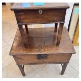 N2 - TWO VINTAGE SIDE TABLES (F28)