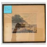 N2 - VINTAGE ART PRINT FRAMED 15X17' (F32)