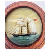 N2 - MINIATURE CLIPPER SHIP ART FRAMED (U91)