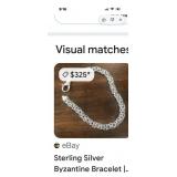 STERLING SILVER 7.50INCH BRACELET 8.80GRS