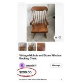N2 - VINTAGE WOODEN ROCKING CHAIR (F26)