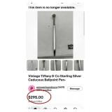 N2 - VINTAGE STERLING SILVER CADUCEUS PEN (U57)