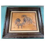 11 - FRAMED ZEBRA SAFARI ART