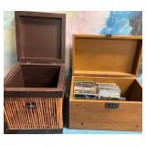 11 - TWO DECORATIVE BOXES WITH CONTENTS (M40)
