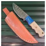 11 - DAMASCUS STEEL HUNTING KNIFE (B104)