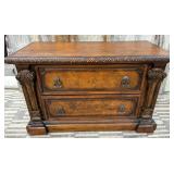 11 - ORNATE WOOD STORAGE CHEST