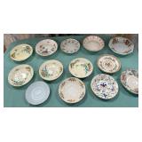 11 - VINTAGE FLORAL CHINA SAUCERS