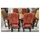 513 - DINING TABLE WITH SIX CHAIRS (U21)