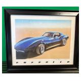 11 - CORVETTE ART FRAMED 23X19' (B142)
