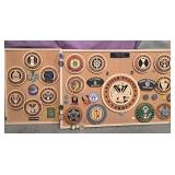 11 - LOT OF COLLECTIBLE PATCHES ON CORKBOARDS