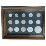 450 - LOT OF COLLECTIBLE COINS FRAMED