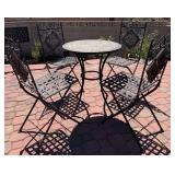 20 - PATIO TABLE WITH FOUR CHAIRS