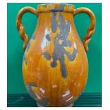 11 - GLAZED URN-STYLE VASE (B82)