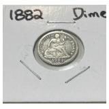 1882 SILVER DIME