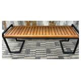 11 - MODERN SLAT WOOD BENCH