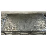 11 - ARTISAN CARVED METAL COFFEE TABLE