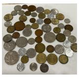 A LOT OF FOREIGN COINS