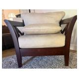 20 - MAPLE ARM CHAIR WITH PILLOW