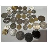 A LOT OF FOREIGN COINS