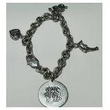 STERLING SILVER LUCY ANN CHARM BRACELET30.5 GRS