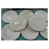 11 - ELEGANT EMBOSSED WHITE PLATES