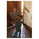 NATIVE AMERICAN-STYLE KOKOPELLI METAL SCULPTURE