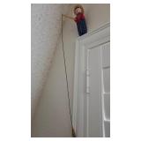 S1 - DOOR FRAME FOLK ART FISHING FIGURE (E129)