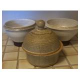 S1 - STONEWARE COVERED BOWL, SERVING BOWLS (K19)