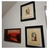S1 - THREE PIECES FRAMED ART (N77)