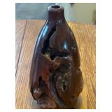 S1 - VINTAGE BURL WOOD VASE (K68)