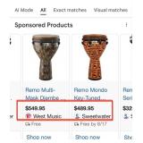 S1 - REMO PAULO MATTIOLI DJEMBE DRUM (E25)