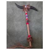 S1 - NATIVE AMERICAN BUFFALO HORN DANCE WAND