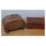 S1 - TWO WOODEN KEEPSAKE BOXES (E99)