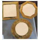 S1 - THREE VINTAGEBRASS MIRRORS (L105)