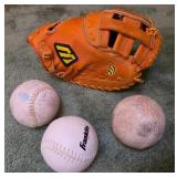 S1 - MIZUNO PRO FIRST BASE GLOVE, BALLS (E28)