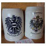 S1 - TWO VINTAGE GERMAN BEER STEINS (R17)