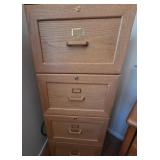 S1 - FOUR-DRAWER WOODEN FILE CABINET (R28)