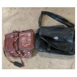 S1 - TWO LEATHER SHOULDER BAGS (L45)