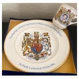 N1 - VINTAGE WOOD & SONS SOUVENIR PLATE & MUG