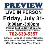 PREVIEW LIVE IN PERSON - Friday, July 31st