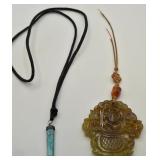 N1 - TWO PIECES VINTAGE CARVED STONE (75)