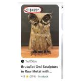 N1 - TWO METAL OWL SCULPTURES (K134)