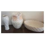 N1 - LENOX PORCELAIN VASES & DISH (L60)