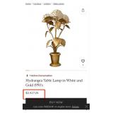 N1 - 1950s AMERICAN HYDRANGEA TABLE LAMP (M86)