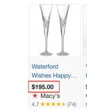 N1 - TWO PIECES WATERFORRD CRYSTAL STEMWARE (B55)