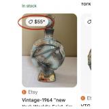 N1 - TWO VINTAGE CERAMIC DECANTERS (K101)