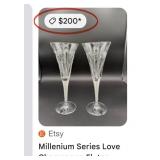 N1 - TWO PIECES WATERFORD CRYSTAL STEMWARE (K46)