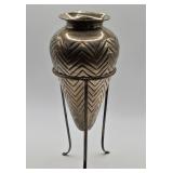 N1 - STERLING SILVER URN VASE WITH STAND (74)