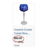 N1 - FOUR PIECES COBALT BLUE STEMWARE (K42)
